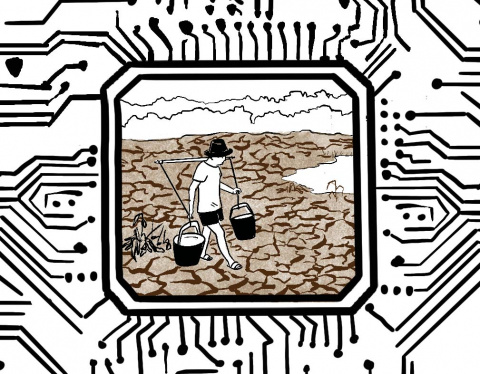 farmer drought microchip production