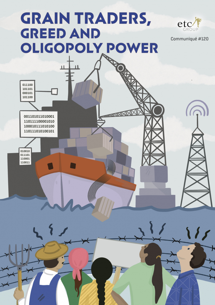 Report cover "Grain traders, greed and oligopoly power"